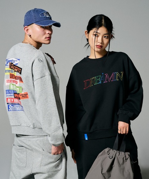 アバルトモン  T/C  ウラケスウェットプルオーバー ALAND トレーナー スウェット 「UNISEX」ALAND／アソートプリントプル