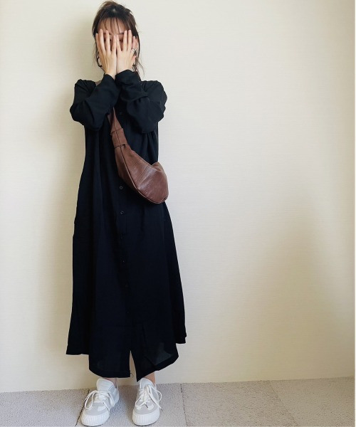 「ARCADE」 シャツワンピース FREE ワイン レディース_画像5