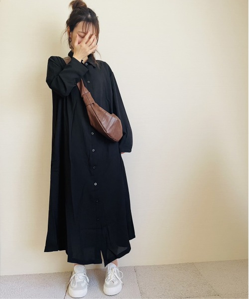 「ARCADE」 シャツワンピース FREE ワイン レディース_画像6