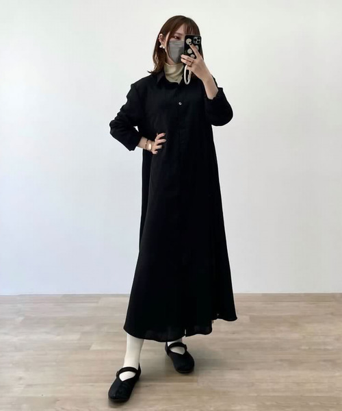 「ARCADE」 シャツワンピース FREE ワイン レディース_画像9