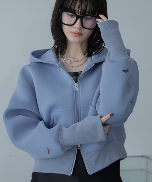 パーカー ロゴ刺繍ダンボールZIPパーカー レディース : ZOZOTOWN Yahoo