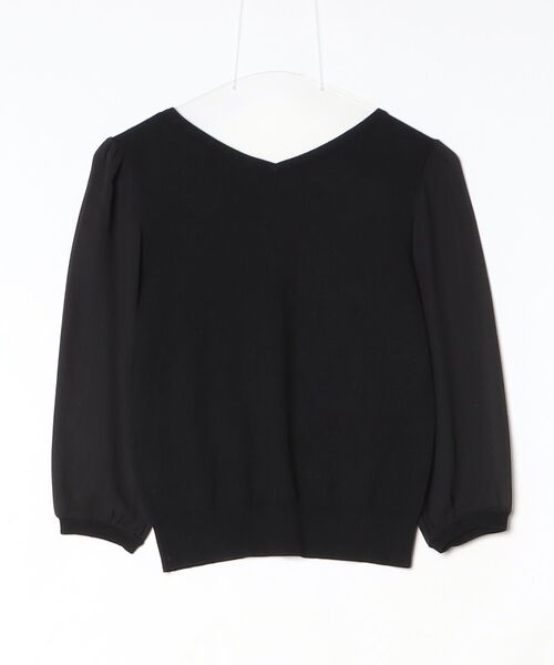 「Debut de Fiore」 レース7分袖ニット 38 ブラック レディース_画像2