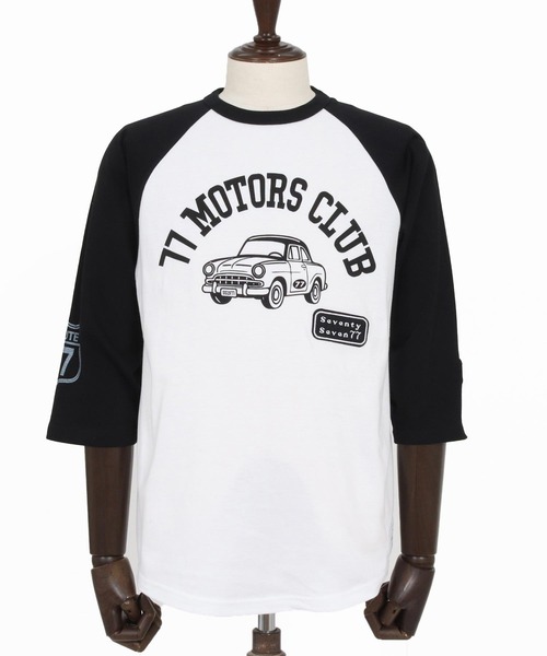 seventy seven tシャツ mt10168-half sleeve raglan t-shirt (77motors