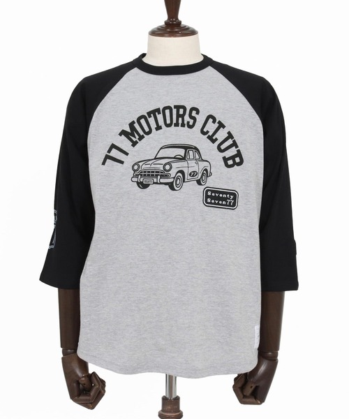 seventy seven tシャツ mt10168-half sleeve raglan t-shirt (77motors