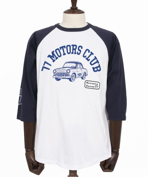 seventy seven tシャツ mt10168-half sleeve raglan t-shirt (77motors