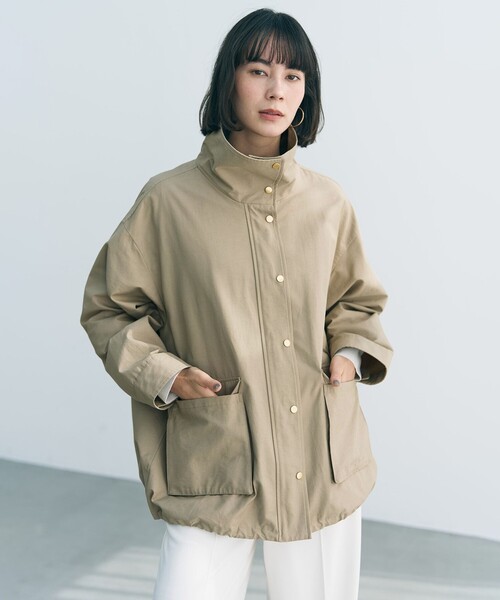 アンフィーロ　ZIPアウター　今季品　ネイビーM　新品未使用 UNFILO（アンフィーロ） ブルゾン ジャンバー スタンド ZIPアウター