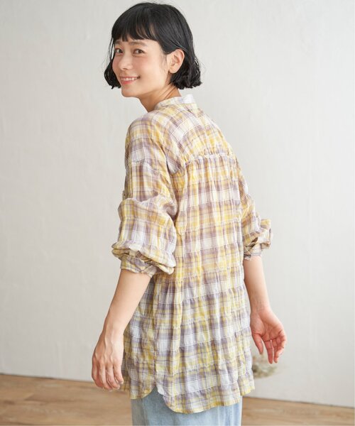 「LBC」 長袖シャツ M ブルー レディース_画像3