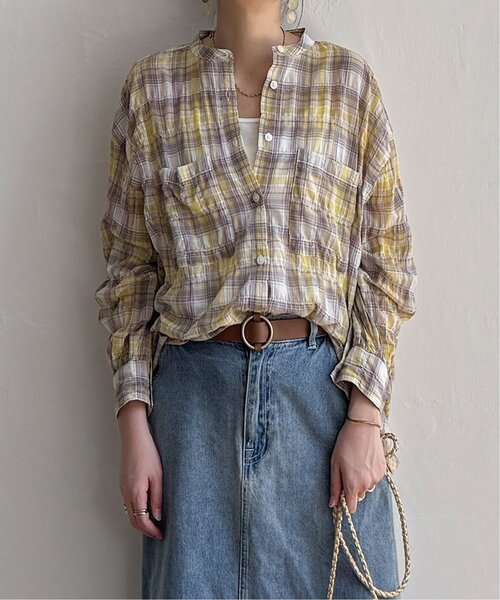 「LBC」 長袖シャツ M ブルー レディース_画像6