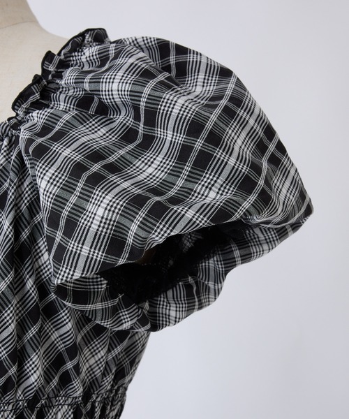 「one after another NICE CLAUP」 半袖ワンピース MEDIUM ブラウン系その他 レディース_画像5