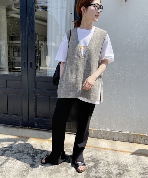 「Spick & Span」 ノースリーブブラウス FREE ベージュ レディース_画像6