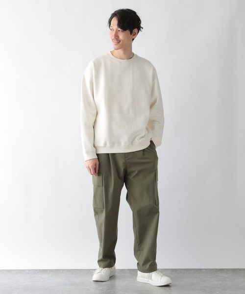 「GLOBAL WORK」 スウェットカットソー SMALL ホワイト メンズ_画像3