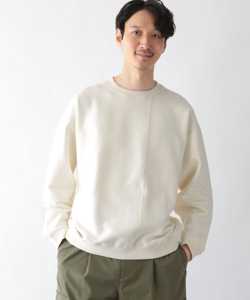 「GLOBAL WORK」 スウェットカットソー SMALL ホワイト メンズ_画像4