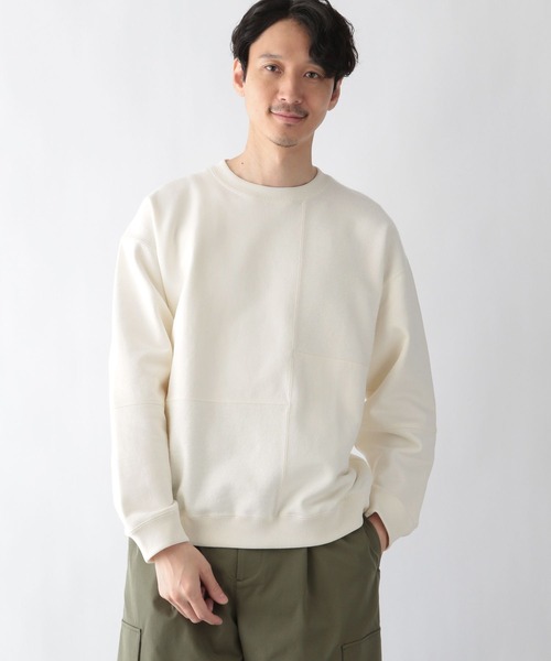 「GLOBAL WORK」 スウェットカットソー SMALL ホワイト メンズ_画像5