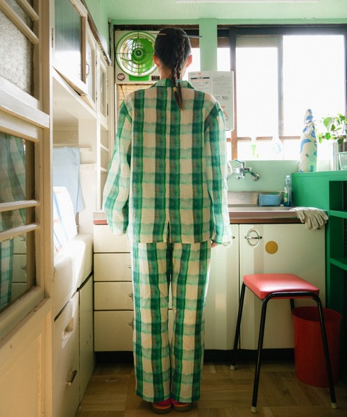 PAMM（パム） パンツ 貼り合わせた日記のギンガムパンツ レディース
