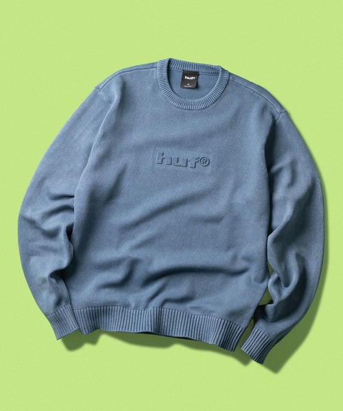 HUF（ハフ） セーター ニット PACIFIC WASH EMBOSSED CREWNECK メンズ