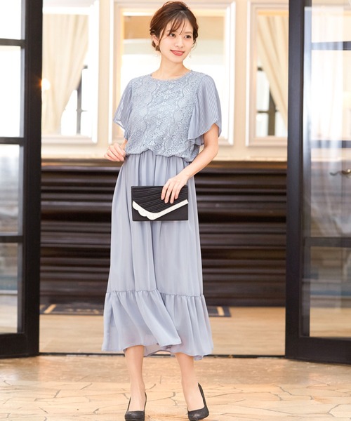 「Fashion Letter」 半袖ワンピース M オリーブ レディース_画像3