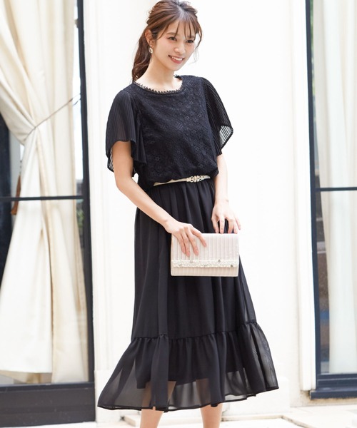 「Fashion Letter」 半袖ワンピース M オリーブ レディース_画像6