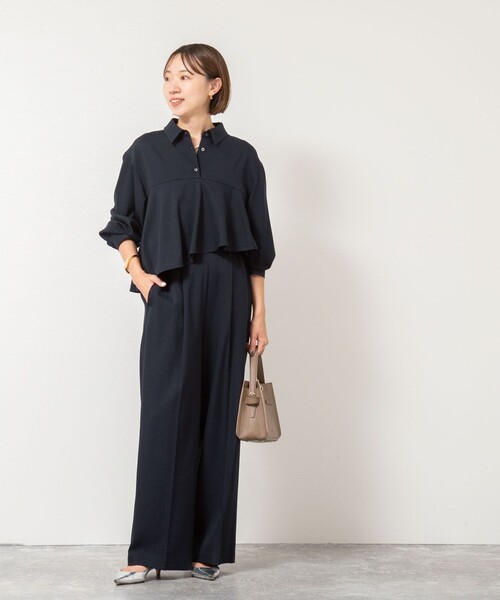 「NOLLEY'S」 パンツ 36 ネイビー レディース_画像2