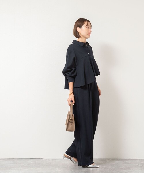 「NOLLEY'S」 パンツ 36 ネイビー レディース_画像5