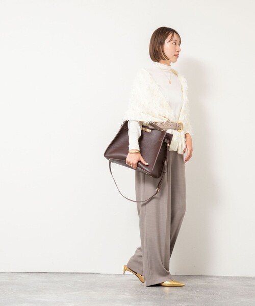 「NOLLEY'S」 パンツ 36 ネイビー レディース_画像8