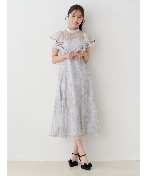MERCURYDUO ラッフル　ワンピース MERCURYDUO（マーキュリーデュオ） ワンピース 半袖 エンブロイダリー