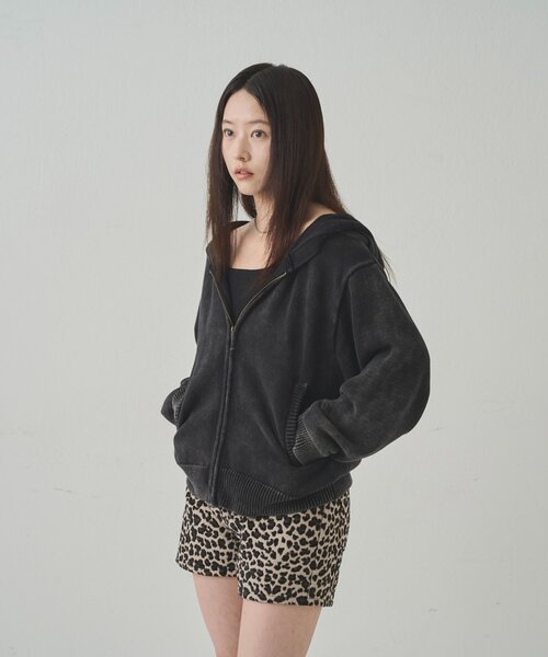「WHO'S WHO gallery」 「KOOKY’N」ニットカーディガン X-SMALL チャコールグレー メンズ_画像4