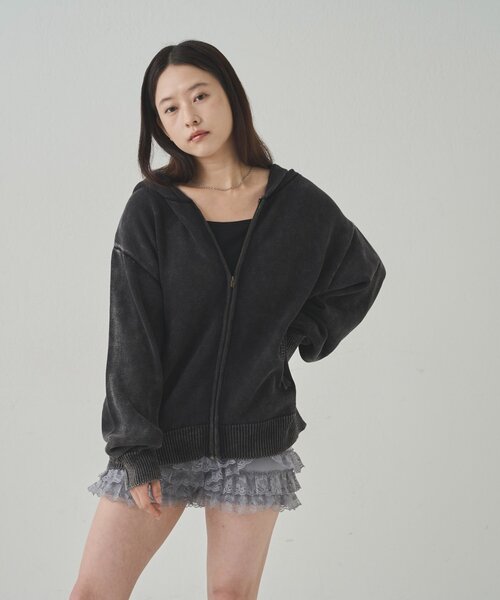 「WHO'S WHO gallery」 「KOOKY’N」ニットカーディガン X-SMALL チャコールグレー メンズ_画像6