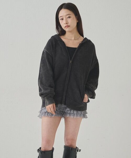 「WHO'S WHO gallery」 「KOOKY’N」ニットカーディガン X-SMALL チャコールグレー メンズ_画像8