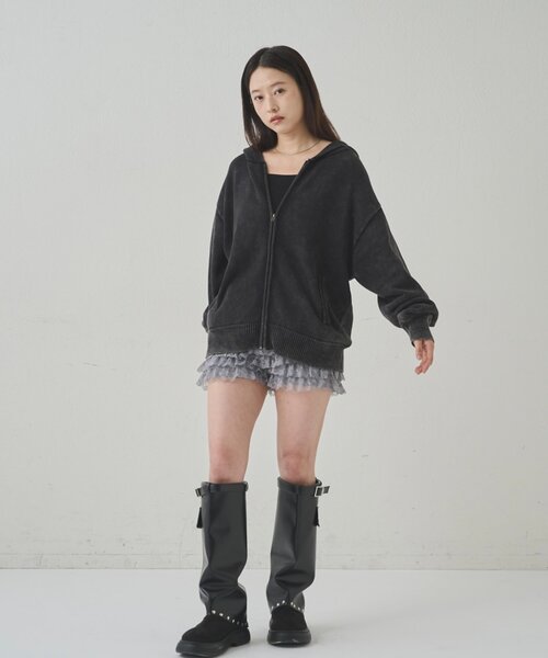 「WHO'S WHO gallery」 「KOOKY’N」ニットカーディガン X-SMALL チャコールグレー メンズ_画像9