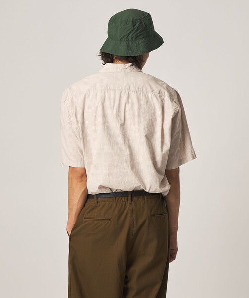 シャツ 「Steven Alan」 シボチェック レギュラーカラー ショートスリーブ シャツ BOX メンズの画像