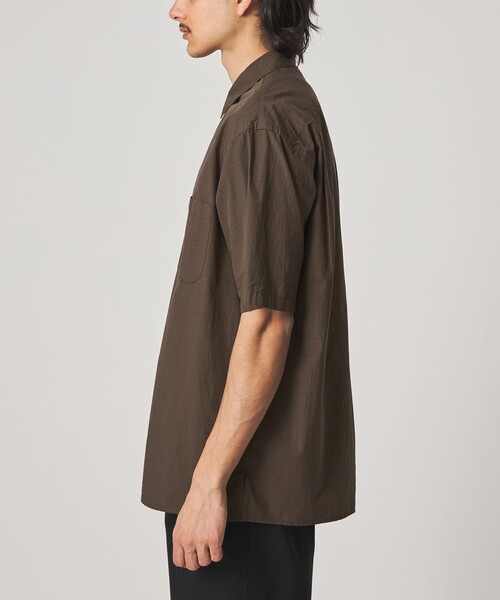 シャツ 「Steven Alan」 シボチェック レギュラーカラー ショートスリーブ シャツ BOX メンズの画像