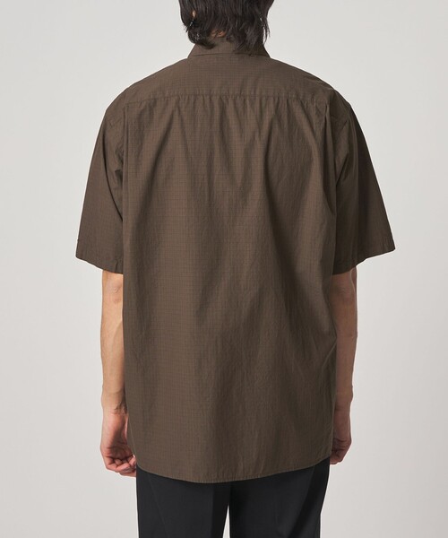 シャツ 「Steven Alan」 シボチェック レギュラーカラー ショートスリーブ シャツ BOX メンズの画像