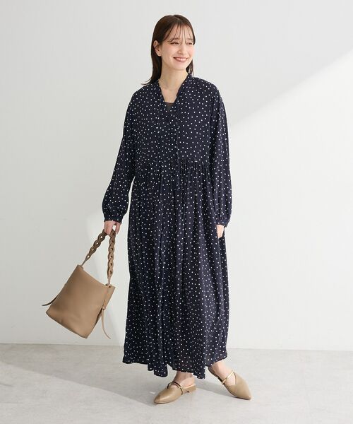 【美品】45rpm コットン　スキッパー　シャツワンピース　日本製 Green Parks（グリーンパークス） シャツワンピース スキッパー