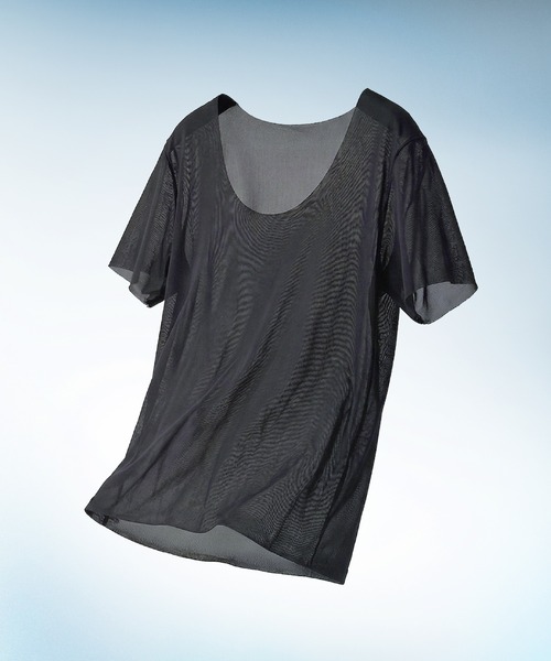 WYM LIDNM インナーシャツ 肌着 COOL DRY DEODORANT WIDE U NECK INNER
