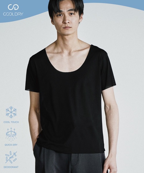 COOL DRY DEODORANT WIDE U NECK INNE 4枚　M WYM LIDNM インナーシャツ 肌着 COOL DRY DEODORANT WIDE U NECK INNER