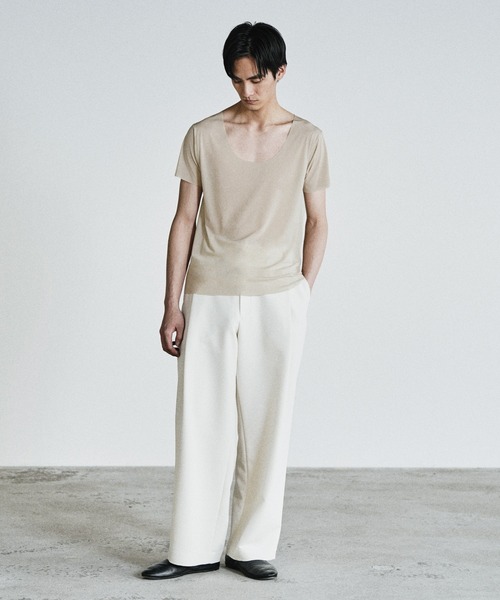 WYM LIDNM インナーシャツ 肌着 COOL DRY DEODORANT WIDE U NECK INNER