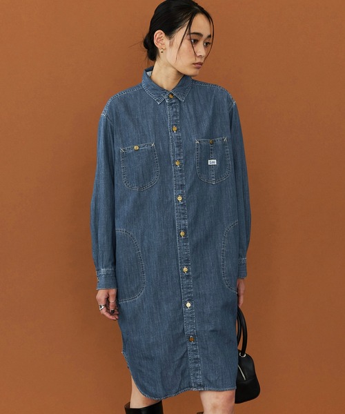 Lee（リー） シャツワンピース MEDIUM インディゴブルー レディース