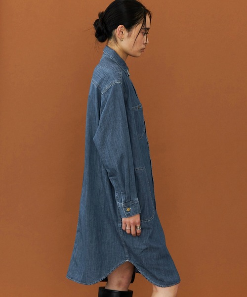 Lee（リー） シャツワンピース MEDIUM インディゴブルー レディース
