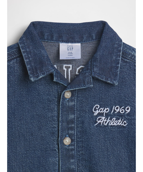 GAP（ギャップ） ベビー服 ロンパース デニム GAPロゴ ショートオール