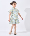 甚平 浴衣 ガールズ甚平 キッズ 子供 女の子の詳細画像3