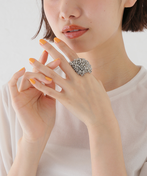 指輪 リング JEAN FRANCOIS MIMILLA ジャンフランソワミミラ Glass Beads ＆ Stee リング BAG101の画像