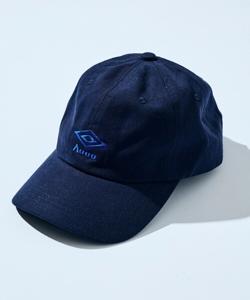 Aooo Aooo刺繍ロゴキャップ 帽子 umbro（アンブロ） キャップ 帽子 × Aooo 6パネル ロゴキャップ メンズ