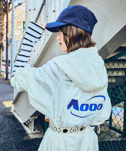 Aooo Aooo刺繍ロゴキャップ 帽子 umbro（アンブロ） キャップ 帽子 × Aooo 6パネル ロゴキャップ メンズ