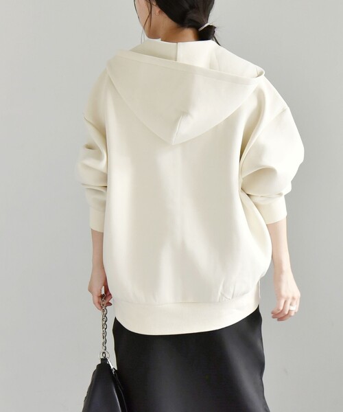 「quaranciel」 ジップアップパーカー ONE SIZE チャコールグレー レディース_画像6