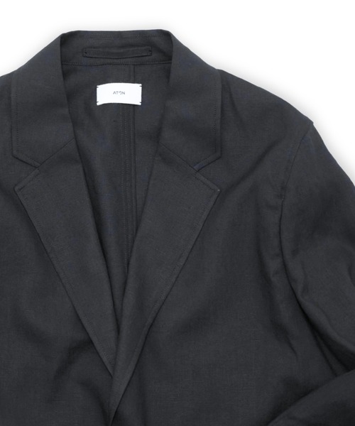 ジャケット テーラードジャケット 「ATON」 SILK LINEN MIXING TAILORED JACKET メンズ レディースの画像