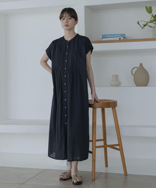 ソーノ　エアリーレイヤード ワンピース ブラック URBAN RESEARCH Sonny Label ワンピース エアリーコットンピンタック