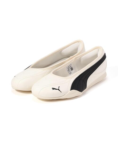 花粉症さま　Puma バレエ　フラットシューズ ホワイト FREE'S MART（フリーズマート） バレエシューズ パンプス 「PUMA