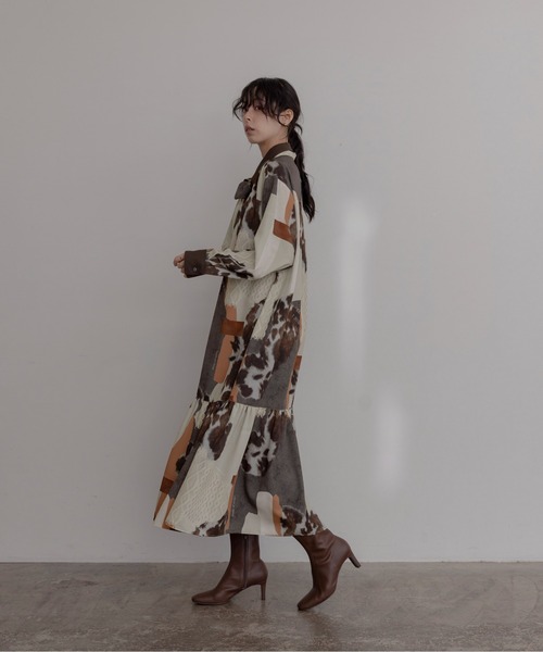 「Eimee Law」 シャツワンピース FREE カーキ レディース_画像3