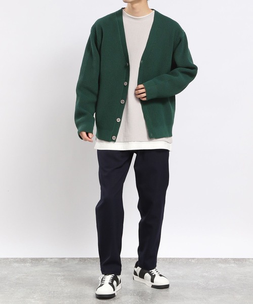「GLOBAL WORK Smile Seed Store」 ニットカーディガン MEDIUM ブラック メンズ_画像3
