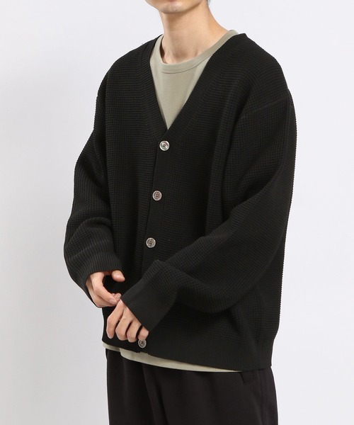 「GLOBAL WORK Smile Seed Store」 ニットカーディガン MEDIUM ブラック メンズ_画像5